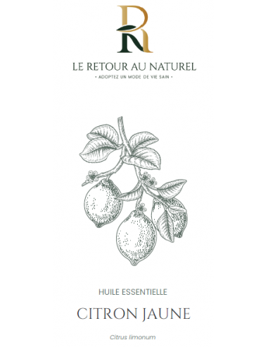 Huile Essentielle de Citron Jaune - Fraîcheur et Pureté Naturelles