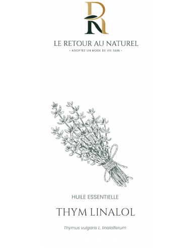 Huile Essentielle de Thym Linalol 10 ml – Douceur et équilibre pour votre bien-être au naturel