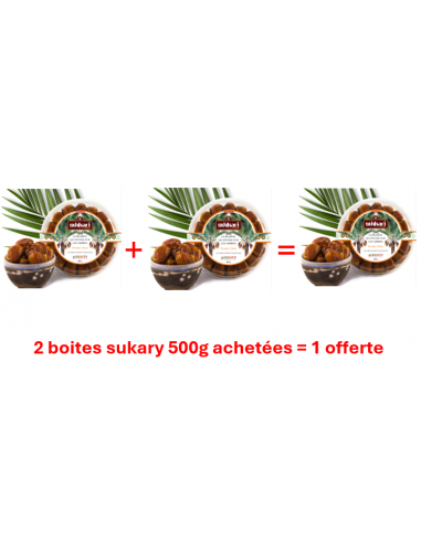 Pack 2+1 offert : Dattes Sukkari Routab 500g X 3 : Trésor Sucré du Désert